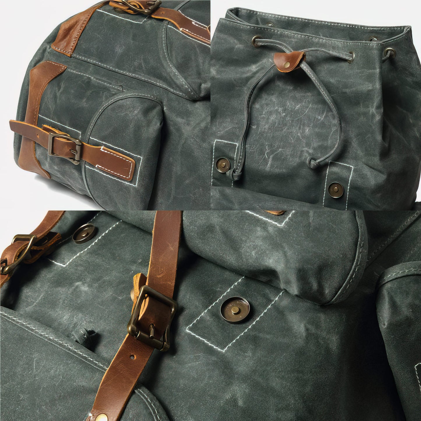 PaCanva Nostalgo - Vintage Waxed Canvas Backpack