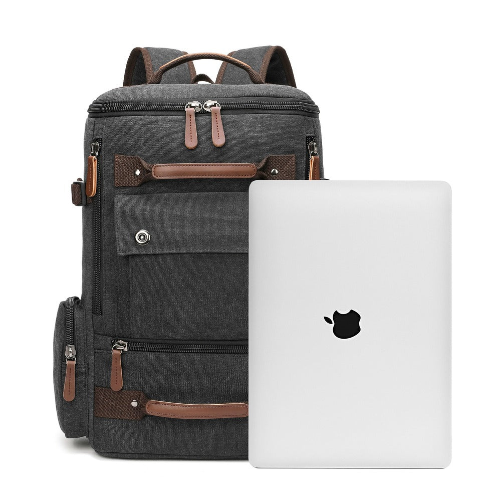 High Capacity Canvas Travel Backpack - PaCanva Companion - Size