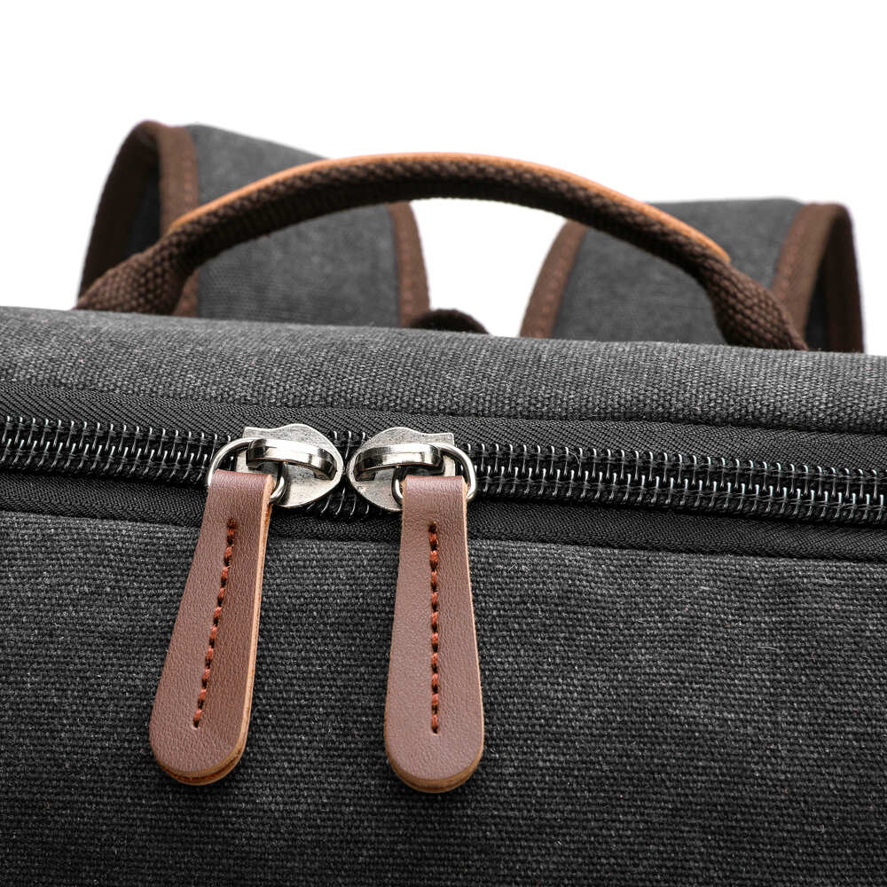 High Capacity Canvas Travel Backpack - PaCanva Companion - Zipper