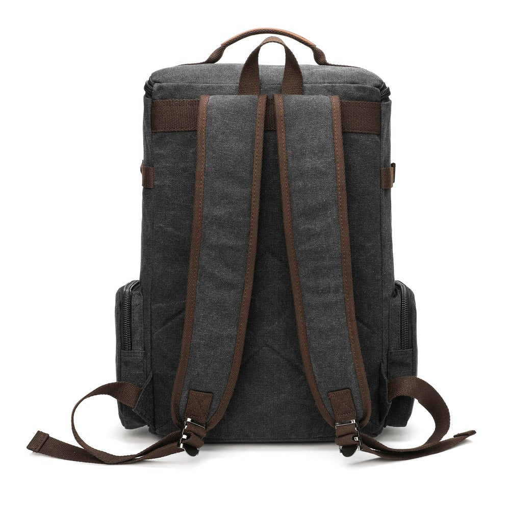 High Capacity Canvas Travel Backpack - PaCanva Companion - Back