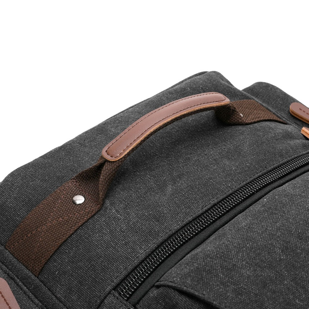 High Capacity Canvas Travel Backpack - PaCanva Companion - Handle