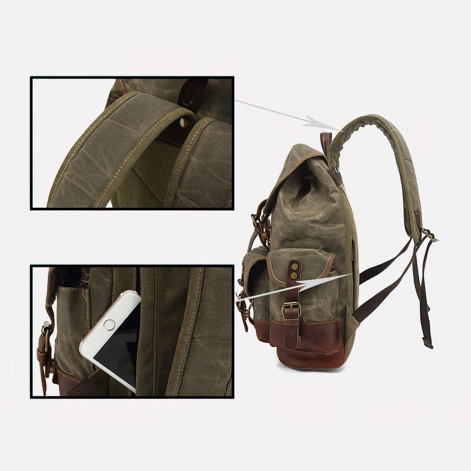 Rugged on sale canvas backpack