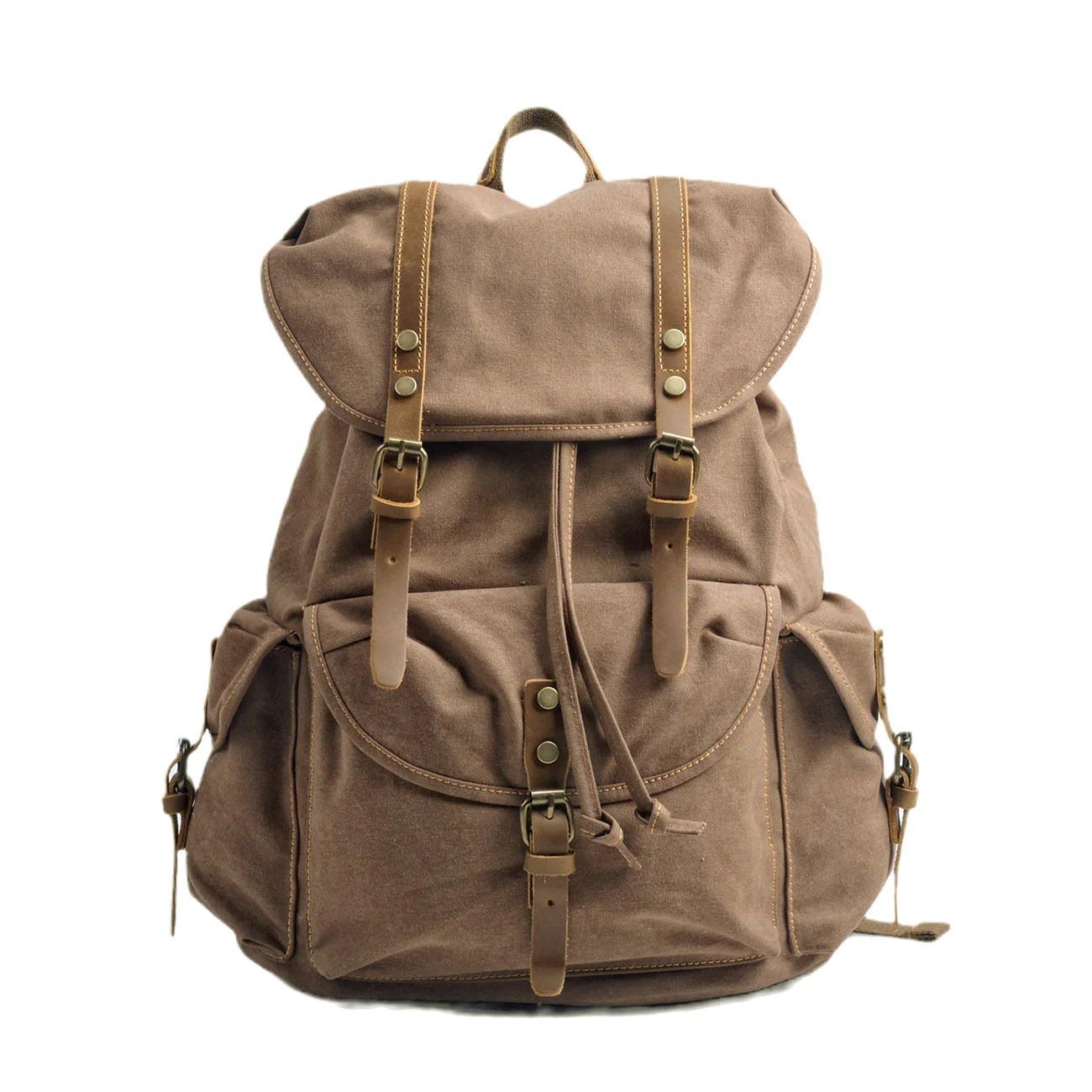 Vintage Large Laptop Canvas Backpack 28L Front Pocket High Capacity With Laptop Compartment Travel School Hiking Unisex PaCanva