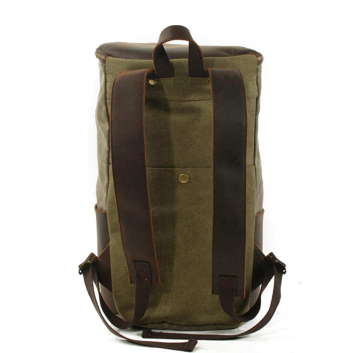 Back panel with two shoulder straps, adjustment webbing and a small pocket opening