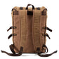 Back of the khaki backpack with adjustable shoulder straps