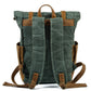 Back of the lake green backpack with padded shoulder straps