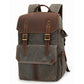 Waxed Canvas Leather Camera Backpack