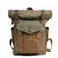 Waxed Canvas Laptop Roll Top Backpack