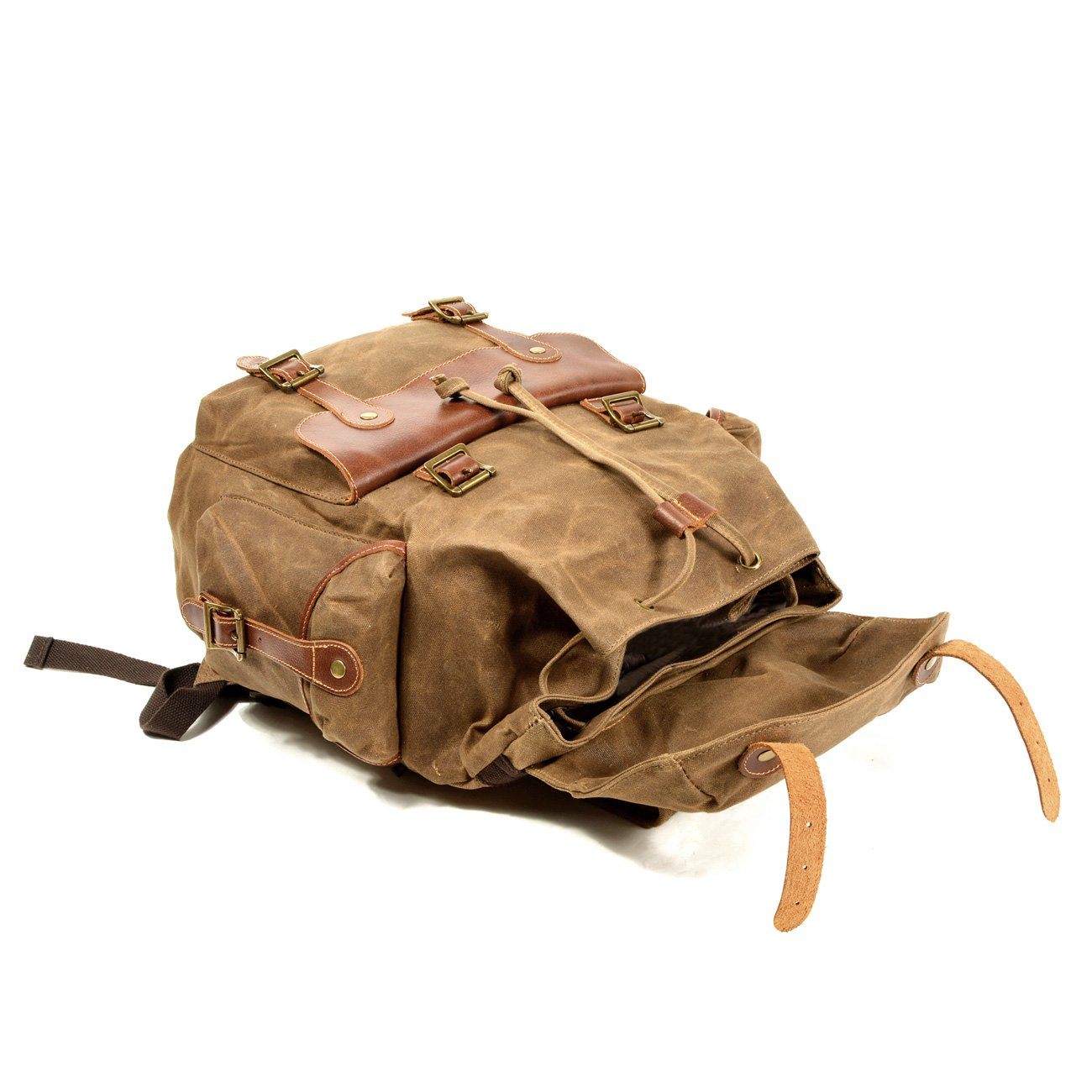 Vintage Canvas Leather Bushcraft Rucksack