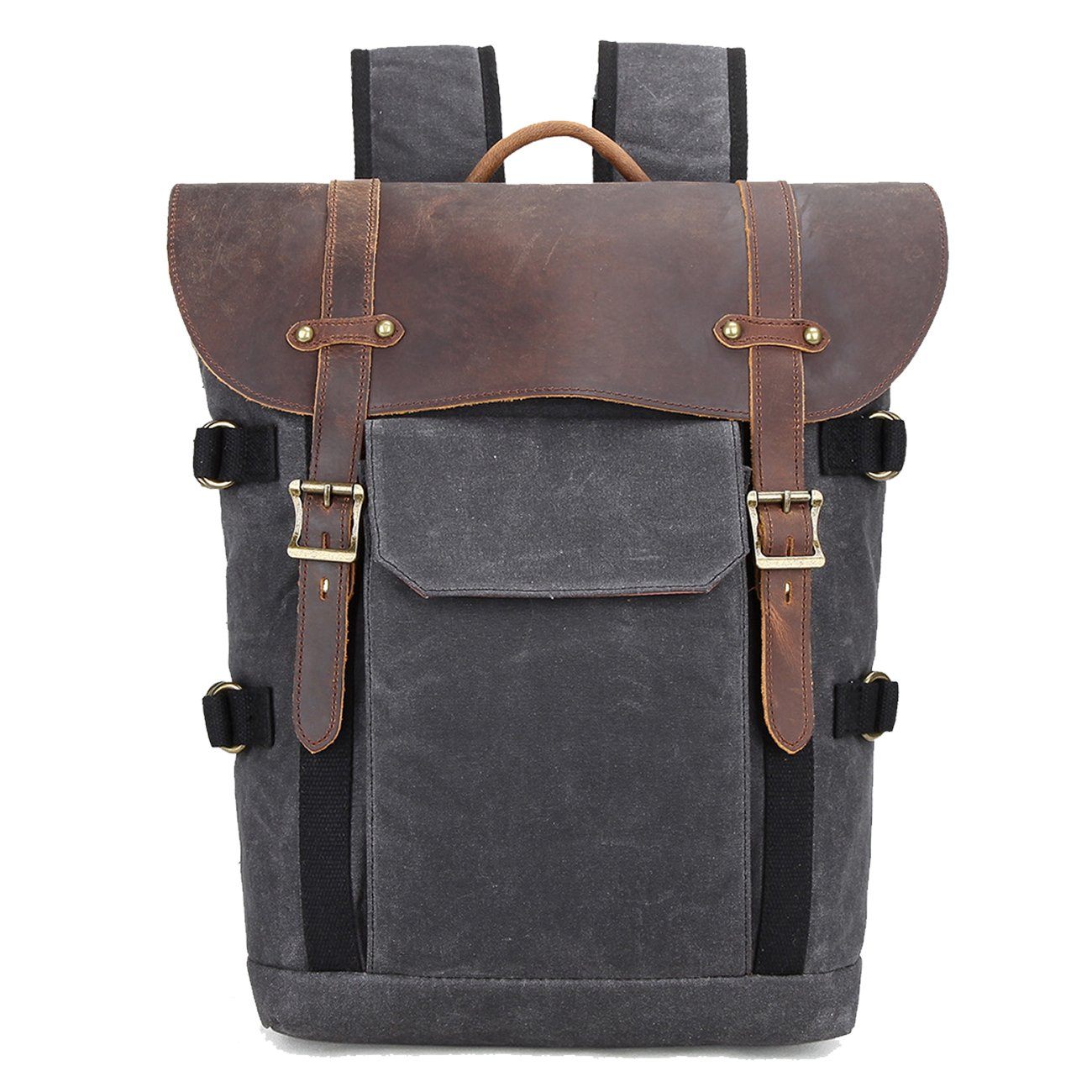 Vintage Canvas Leather Camera Backpack