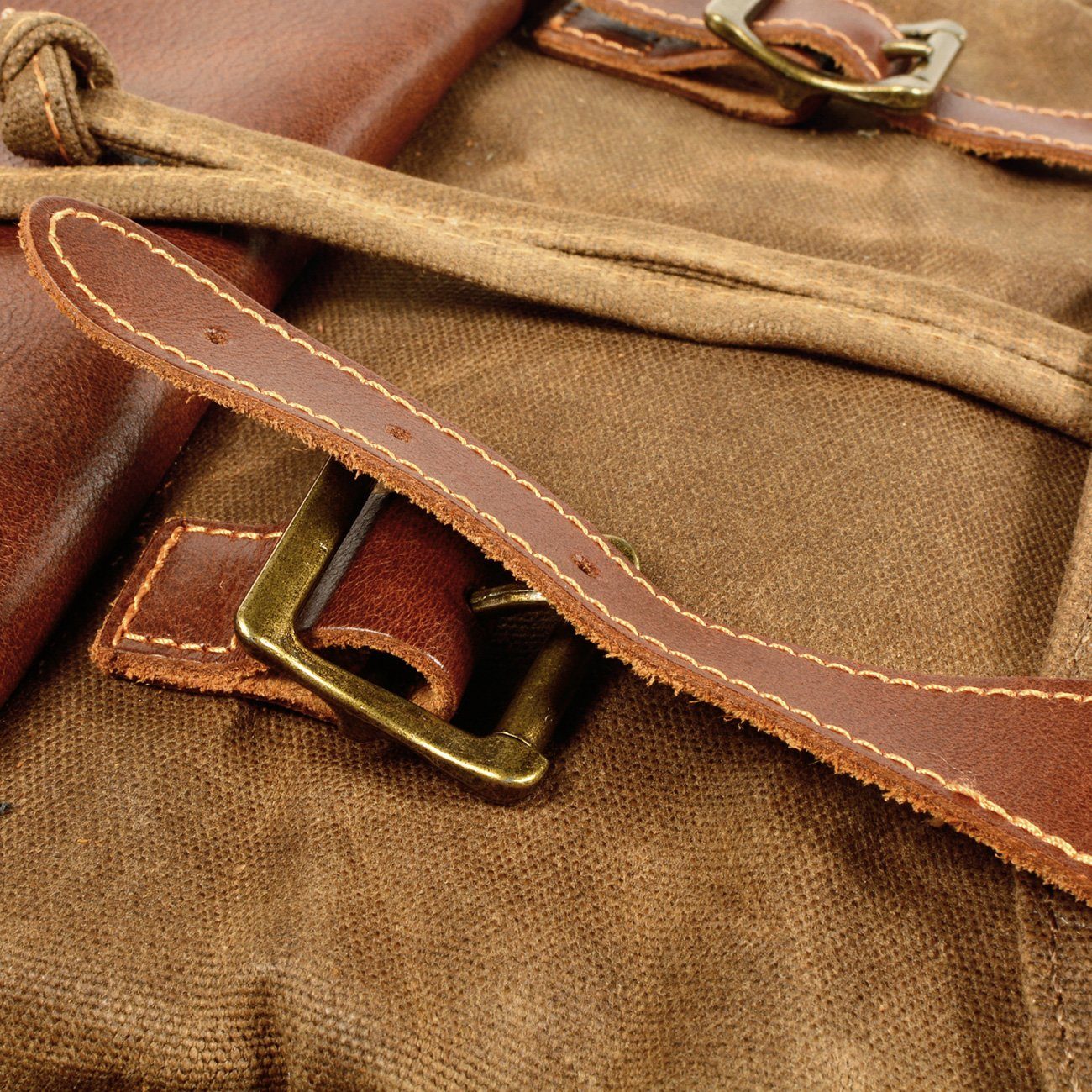 Vintage Canvas Leather Bushcraft Rucksack