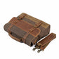 Bag resting on its back with the shoulder strap laid beside it