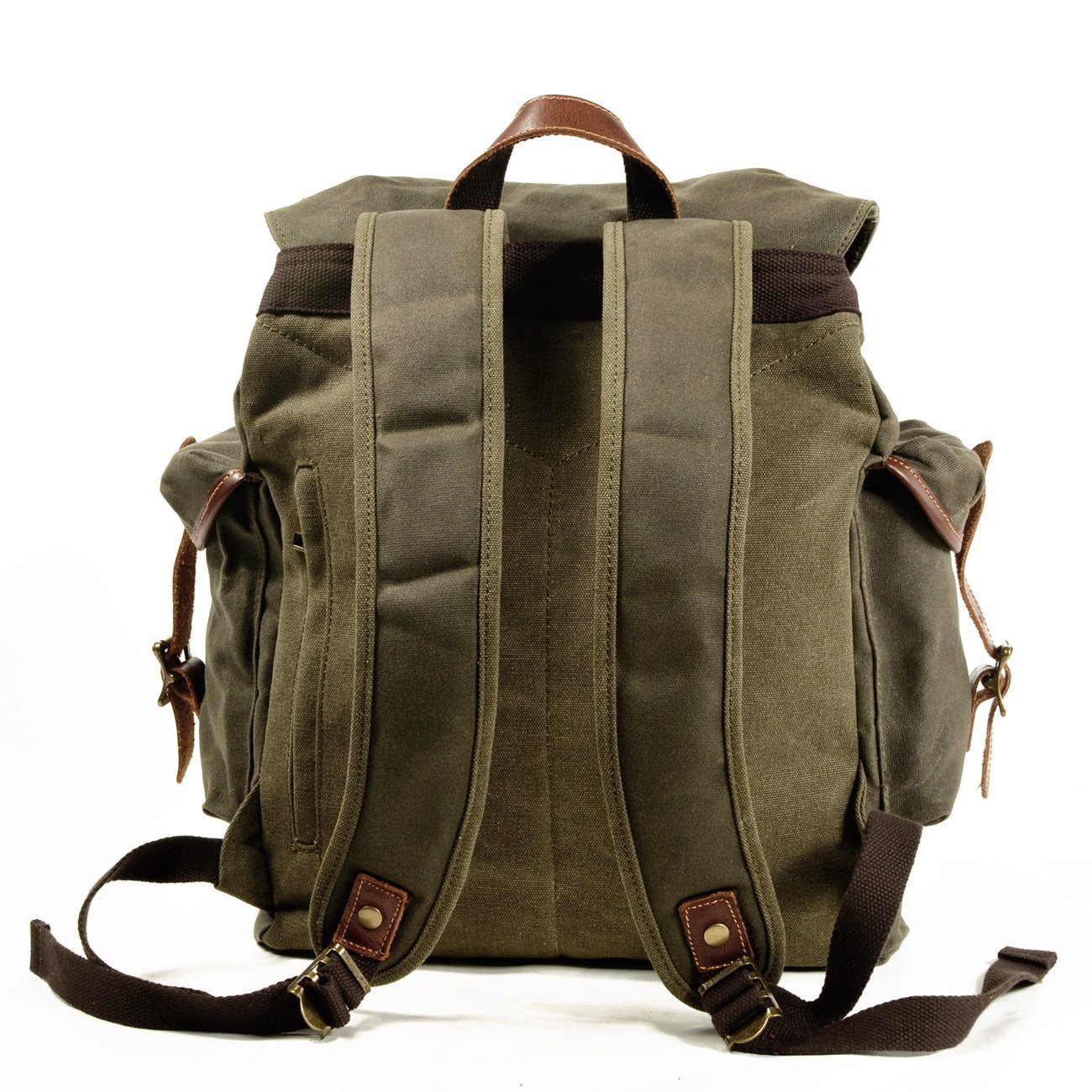 Vintage Canvas Leather Bushcraft Rucksack