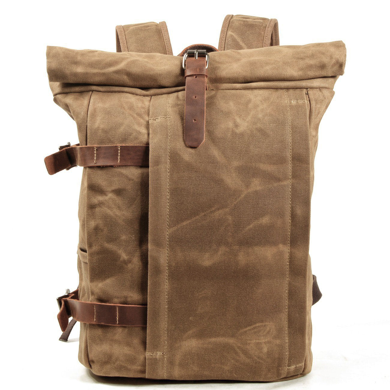 Waxed Canvas Roll Top Laptop Backpack