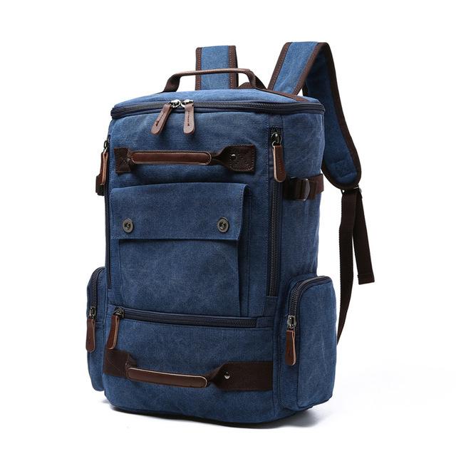 High Capacity Canvas Travel Backpack 23L - Front Pocket, Lightweight, With  Laptop Compartment - Travel, School - Unisex – PaCanva