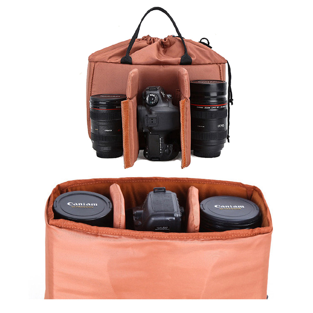 Canvas Leather DSLR Camera Messenger Bag 19L