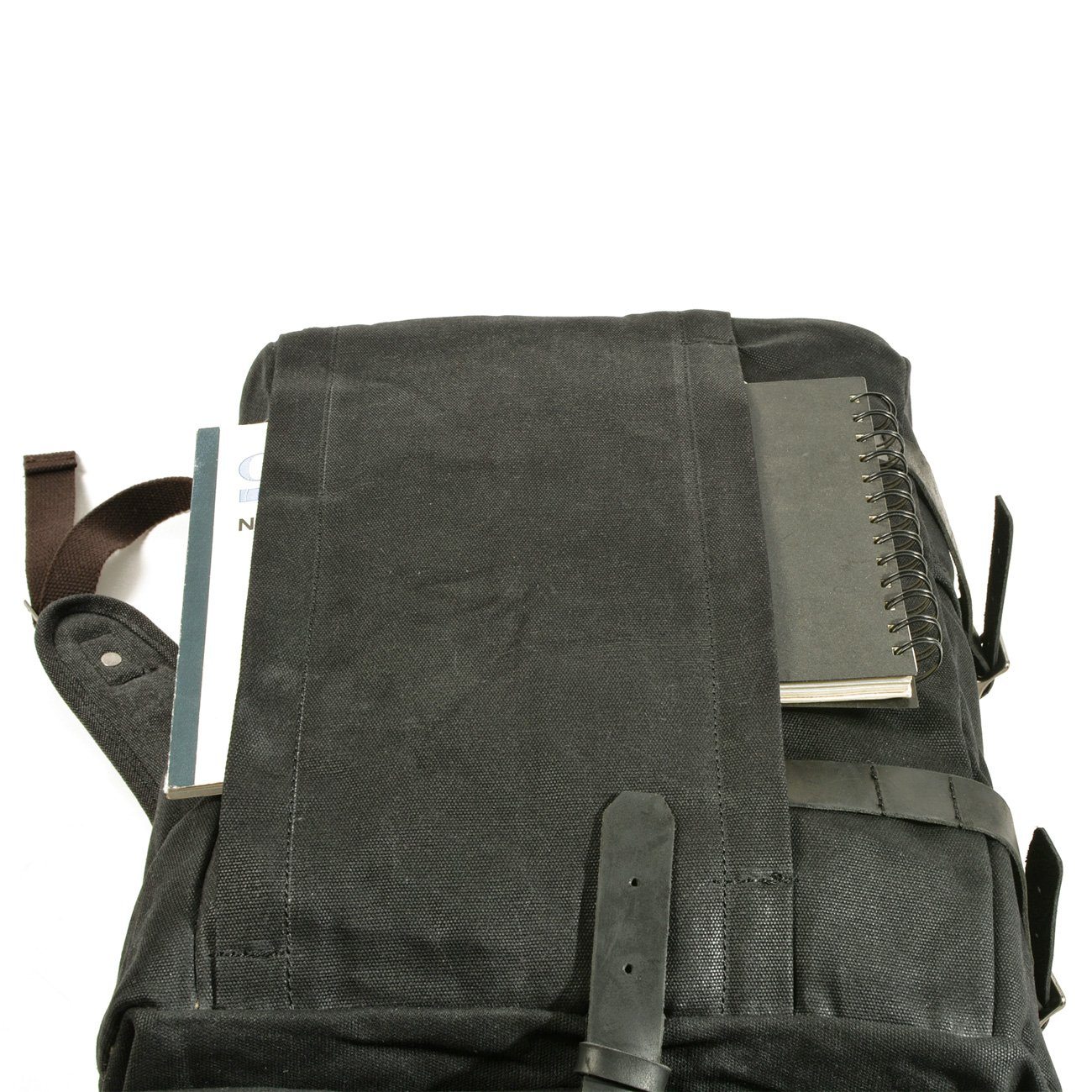 Waxed Canvas Roll Top Laptop Backpack