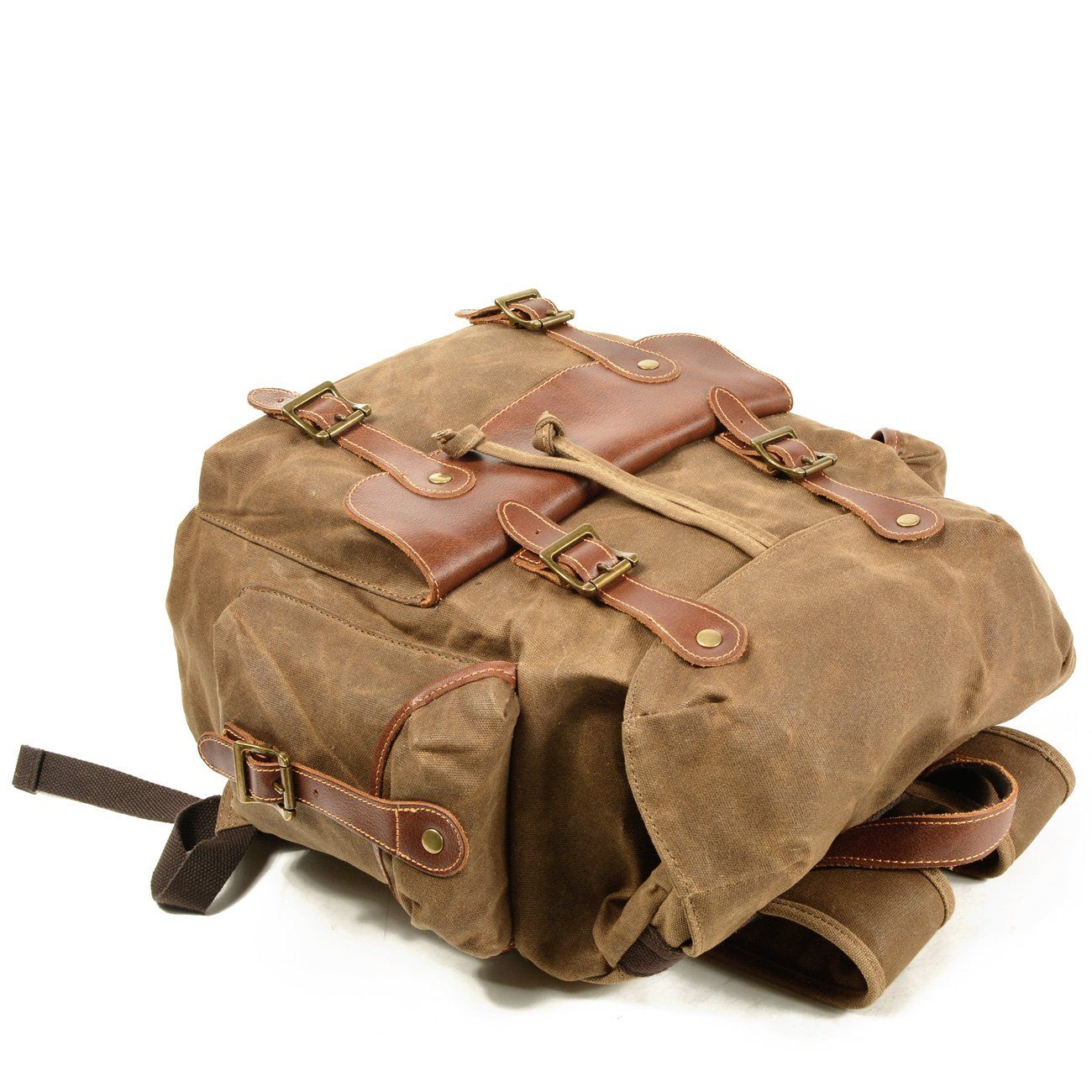 Vintage Canvas Leather Bushcraft Rucksack