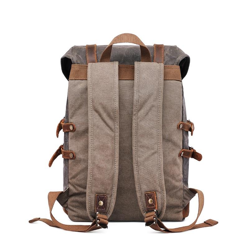 Waxed Canvas Vintage Laptop Backpack 22L