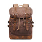 Waxed Canvas Vintage Laptop Backpack 22L - Coffee