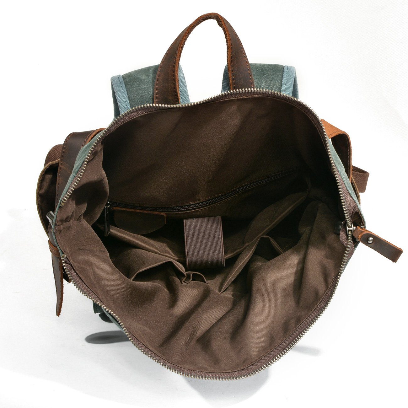 Waxed Canvas Laptop Roll Top Backpack